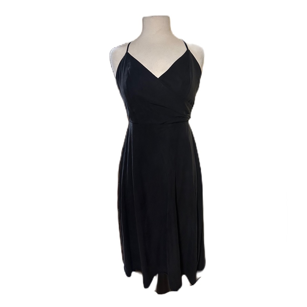 Classic Black Dress Sz S Babydoll Midi Sexy Gothic Dark Romantic Cottage Beachy
